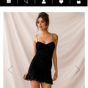 Selfie Leslie Black Ruched Bambi Minidress NWT